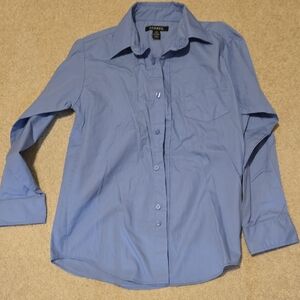 George Boys Large Blue Oxford Button Down Shirt